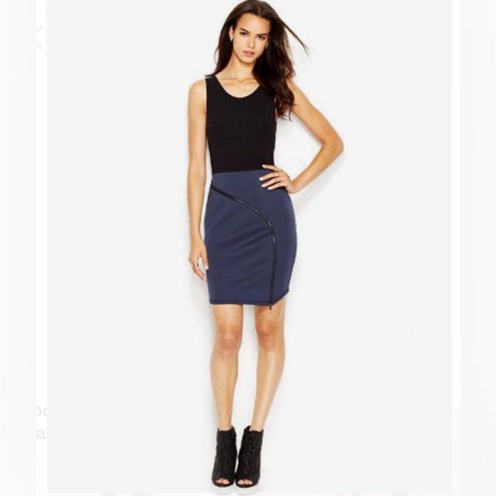 Rachel Rachel Roy Black Colorblock Zipper Fitted Sheath Dress XS